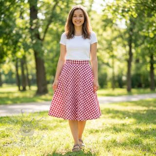 Bombažna tkanina Check berry