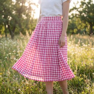 Bombažna tkanina Check fuchsia