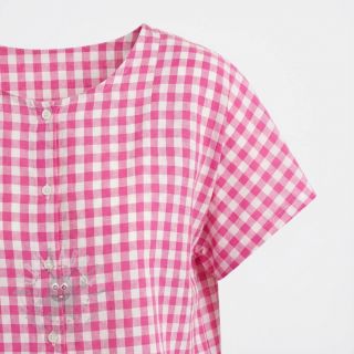 Bombažna tkanina Check fuchsia