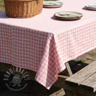 Bombažna tkanina Check rosa