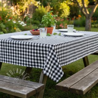 Bombažna tkanina Check black