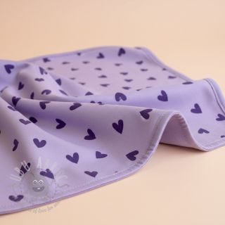 Bombažna tkanina FLANNEL Hearts lavender