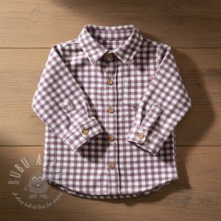 Bombažna tkanina FLANNEL Check mauve