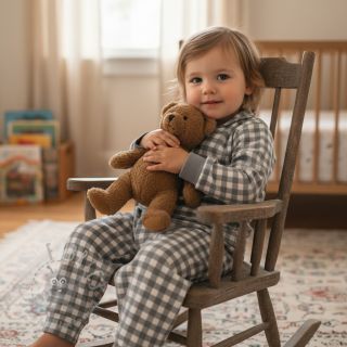 Bombažna tkanina FLANNEL Check sage