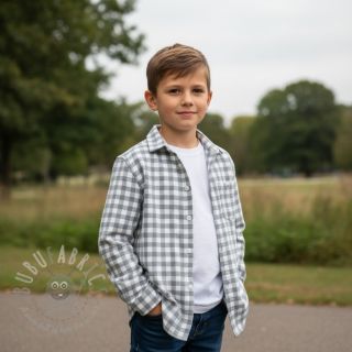 Bombažna tkanina FLANNEL Check sage