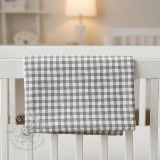 Bombažna tkanina FLANNEL Check sage