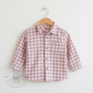 Bombažna tkanina FLANNEL Check light pink