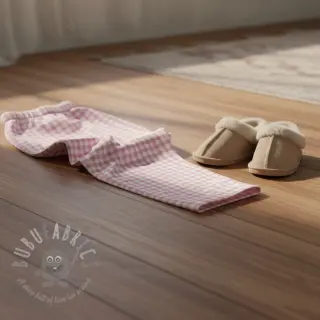 Bombažna tkanina FLANNEL Check light pink