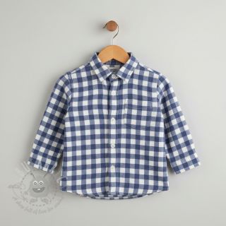 Bombažna tkanina FLANNEL Check blue