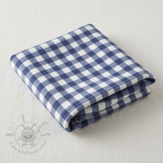 Bombažna tkanina FLANNEL Check blue