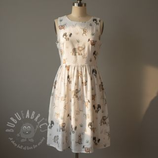 Bombažna tkanina Safari off white digital print