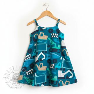 Bombažna tkanina Vehicles petrol digital print