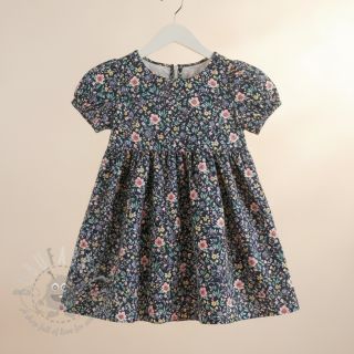 Bombažna tkanina Flowers Tara navy design B digital print