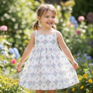 Bombažna tkanina Flowers Tara off white design A digital print