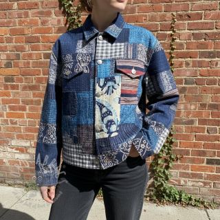 Bombažna tkanina TWILL DENIM Mix print design B