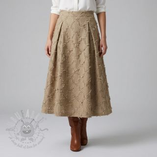 Bombažna tkanina z lanom Vintage Fringe Diamonds naturals