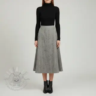 Bombažna tkanina z lanom Vintage Fringe Stripe grey