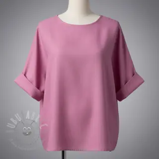 Bombažna tkanina z lanom PREMIUM dawn pink