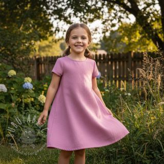 Bombažna tkanina z lanom PREMIUM dawn pink