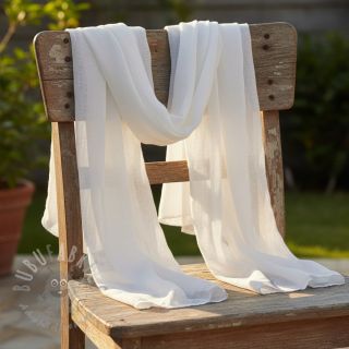 Bombažna tkanina z lanom PREMIUM white