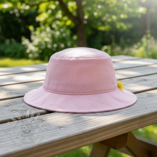 Bombažna tkanina z lanom PREMIUM light pink