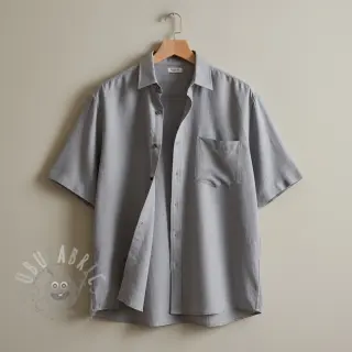 Bombažna tkanina z lanom PREMIUM light grey