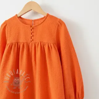 Bombažna tkanina STRETCH Baby oranžna