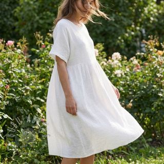 Bombažna tkanina STRETCH Baby bela