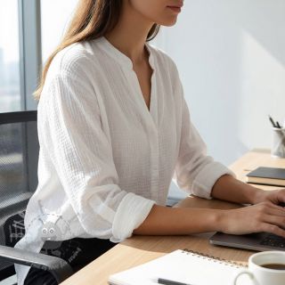 Bombažna tkanina STRETCH Baby bela