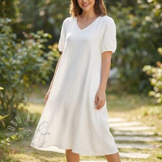 Bombažna tkanina STRETCH Baby umazano bela