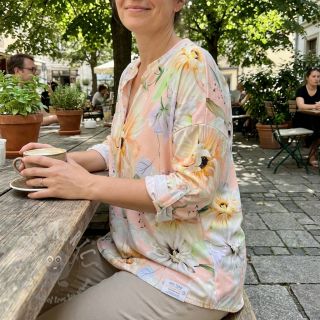 Bombažna tkanina SATIN Oahu pink digital print