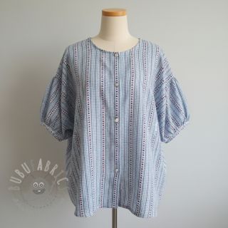 Bombažna tkanina JACQUARD Hearts light blue