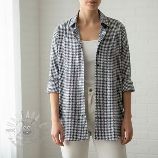 Bombažna tkanina JACQUARD Climbing navy