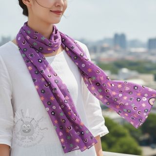 Bombažna tkanina Love mauve