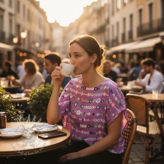 Bombažna tkanina Love dream mauve