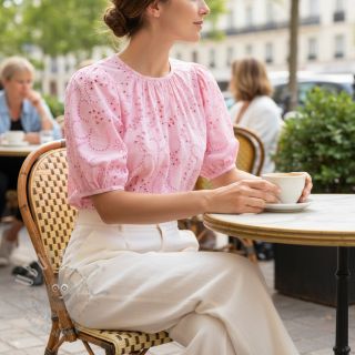 Bombažna tkanina VOILE Puffy light pink