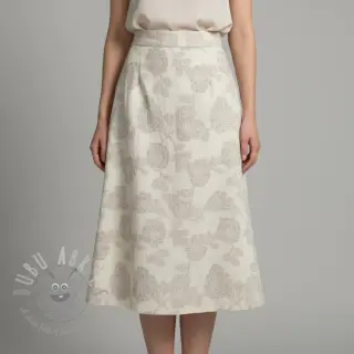 Bombažna tkanina z lanom JACQUARD Peony flowers