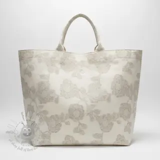 Bombažna tkanina z lanom JACQUARD Peony flowers