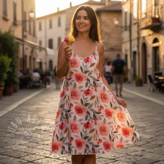 Bombažna tkanina VOILE Love digital print