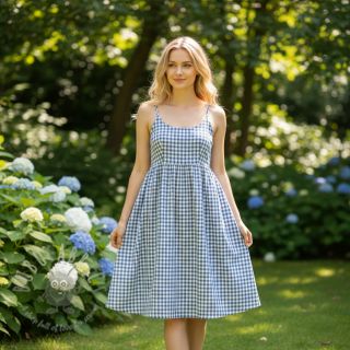 Bombažna tkanina Brigitte pervenche