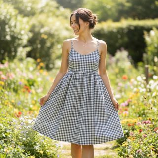 Cotton fabric Brigitte gris