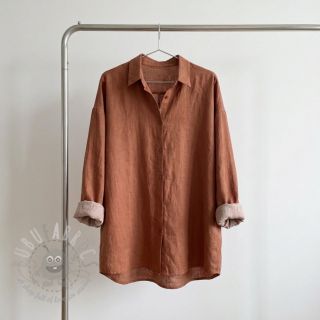 Bombažna tkanina z lanom kostanj