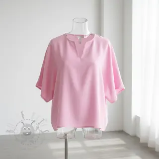 Bombažna tkanina z lanom pink