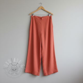 Bombažna tkanina z lanom brick