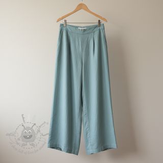 Bombažna tkanina z lanom old blue