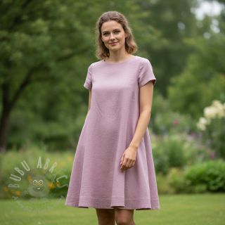 Bombažna tkanina z lanom old pink