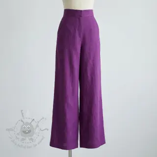 Bombažna tkanina z lanom purple