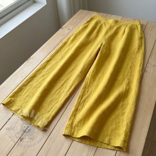 Bombažna tkanina z lanom ochre