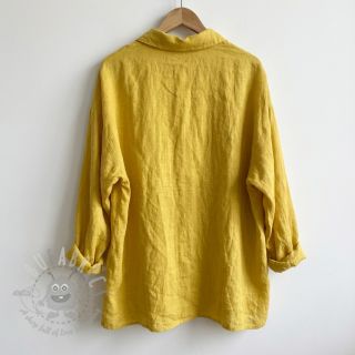 Bombažna tkanina z lanom ochre