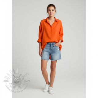 Bombažna tkanina z lanom orange